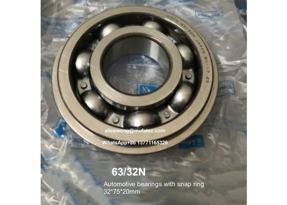 63/32N automotive bearings non-standard ball bearings with snap ring for car repair 32x75x20mm